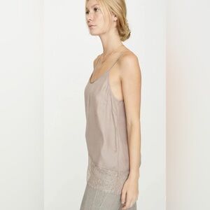 Brochu Walker Silk Camisole with Lace Trim
